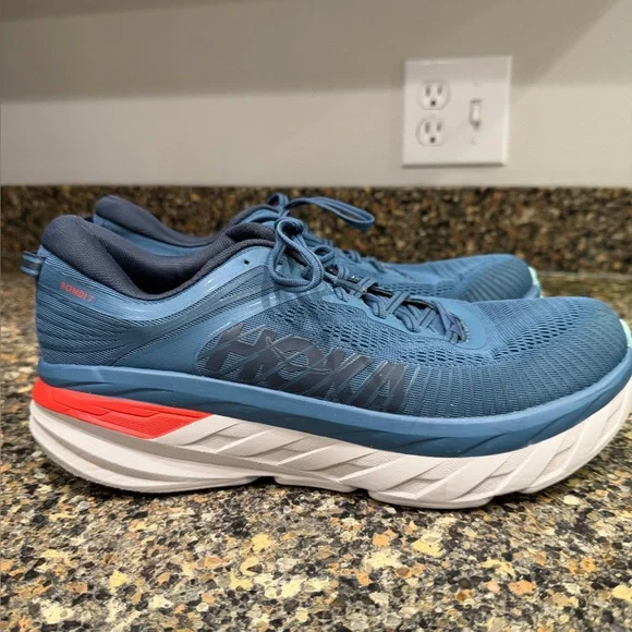 Hoka Men's Blue Running Shoes Bondi 7 size 10 - Picture 1 of 11